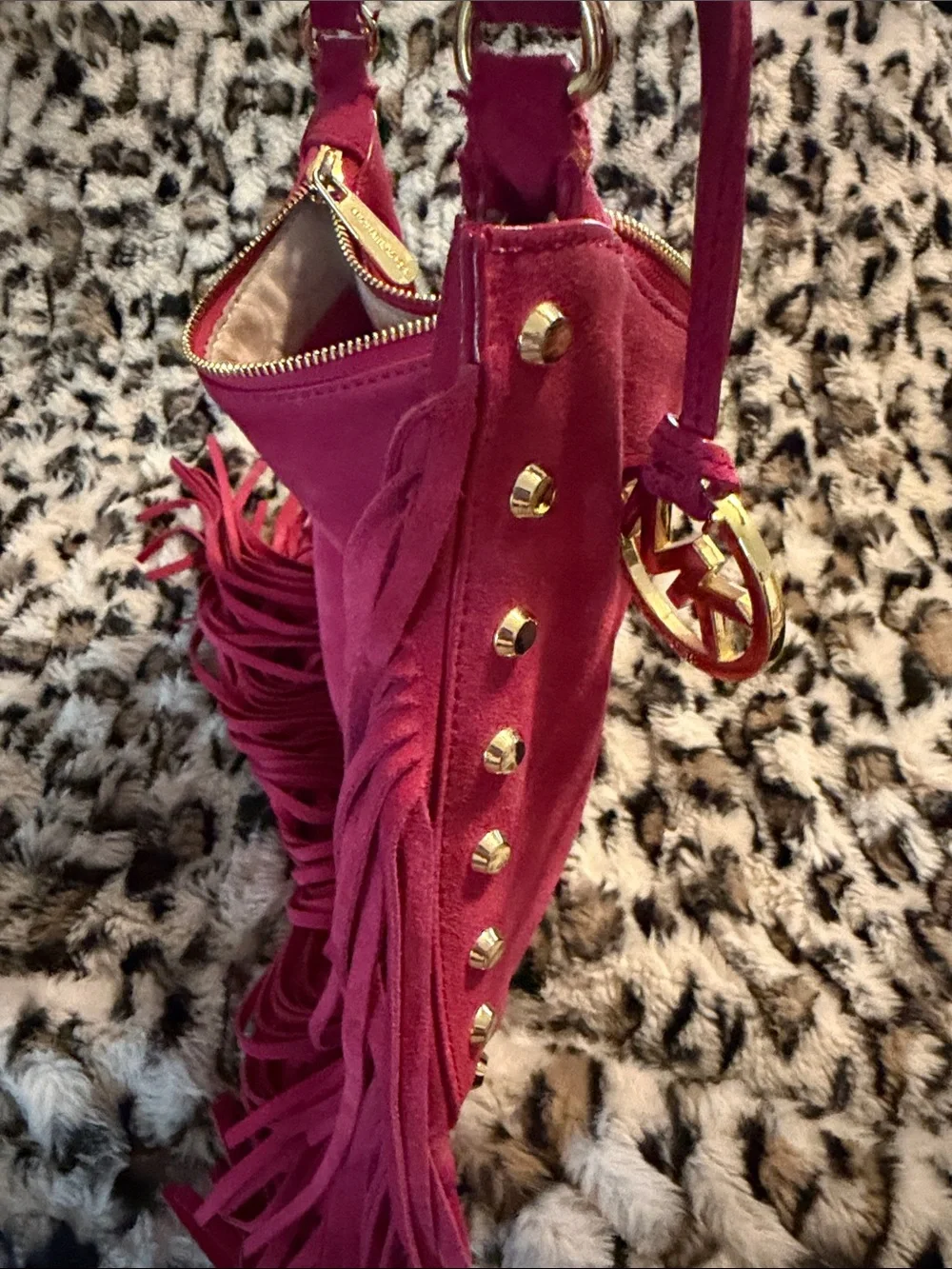 Michael Kors suede shoulder